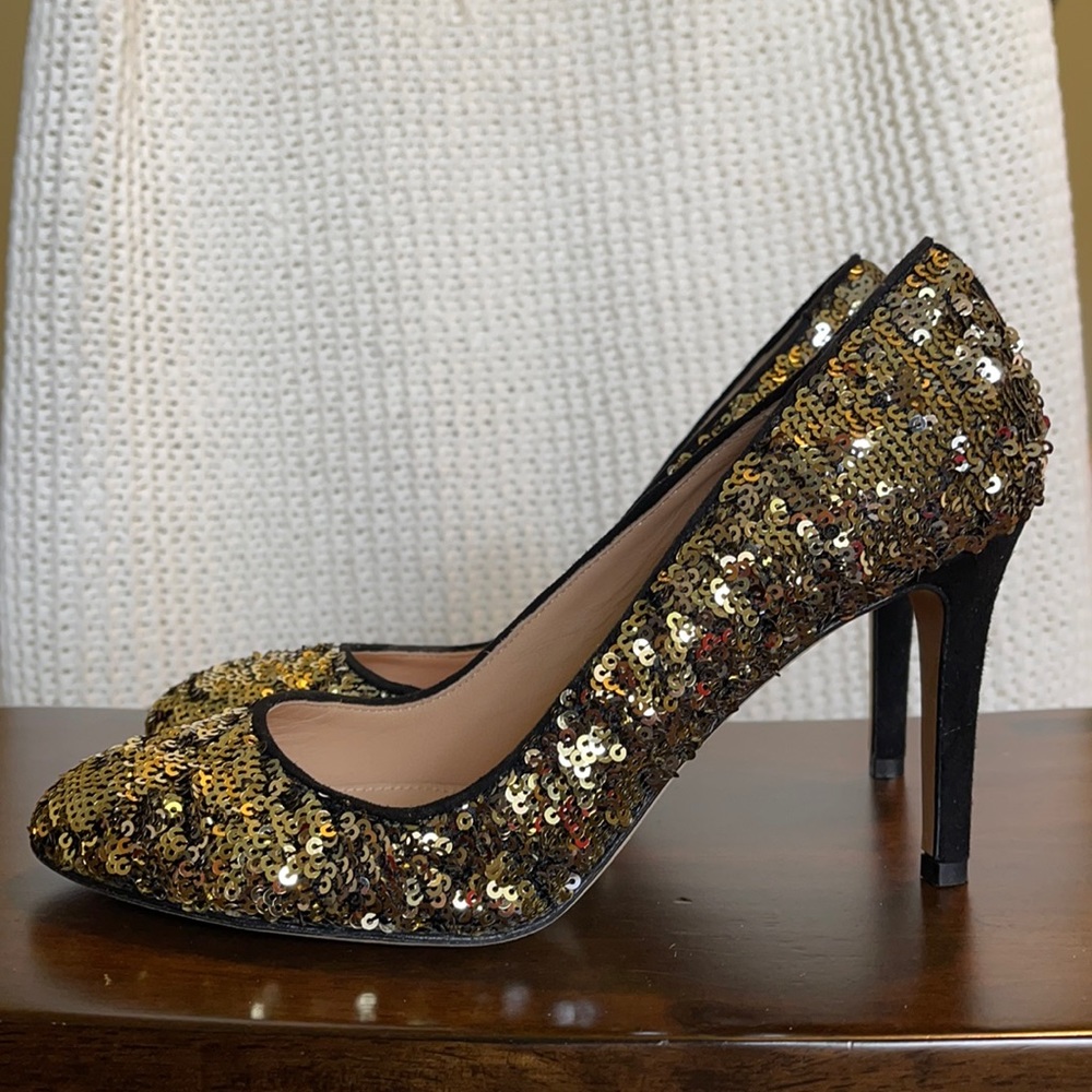 J Crew Sequin Heels